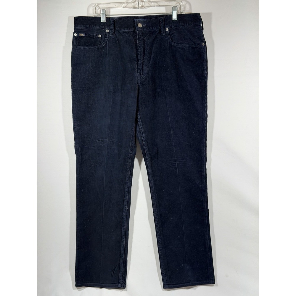 Polo Ralph Lauren Corduroy Pants Mens 38X32 Navy Straight Casual Cord Pants